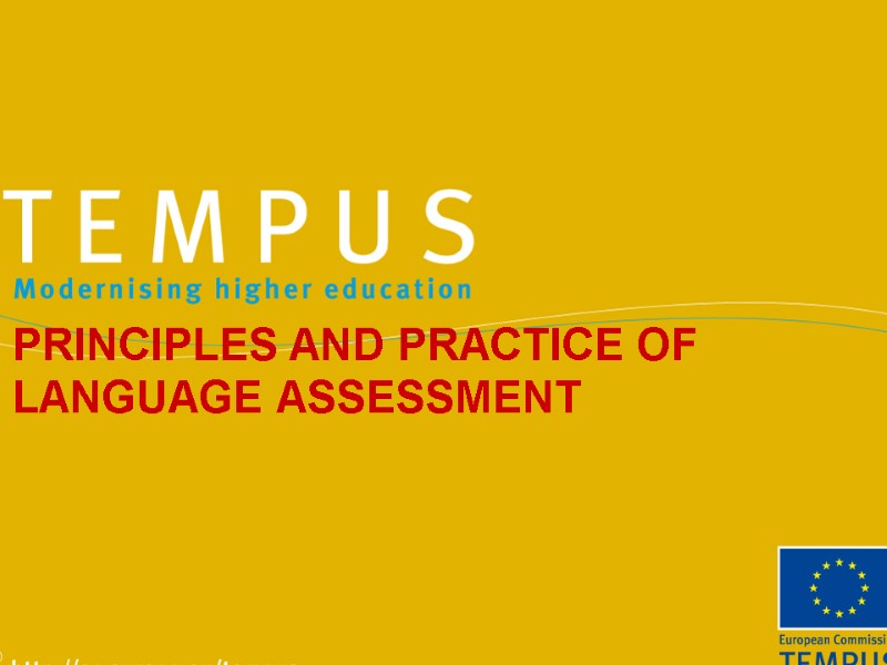 PRINCIPLES AND PRACTICE OF LANGUAGE ASSESSMENT